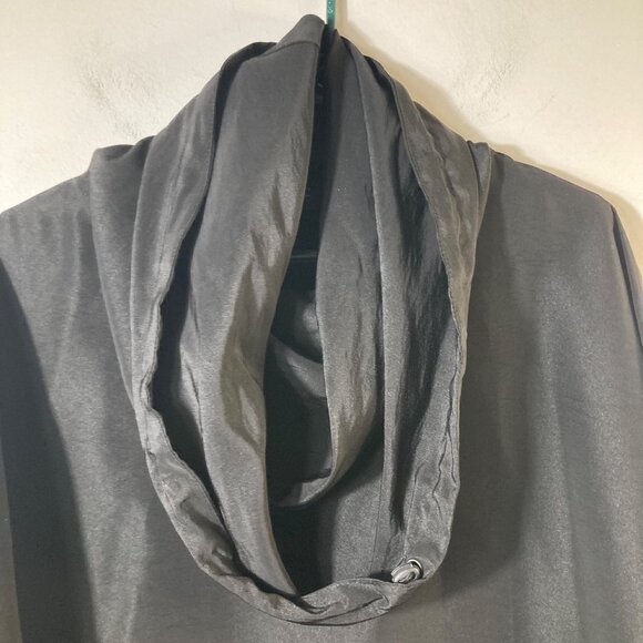 Womens Mycra Pac Now Raincoat Black Funnelneck Oversized XS Black - Picture 3 of 10